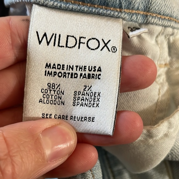 WILDFOX || Couture Friday Night Distressed Cut Off Shorts in LIGHT STONE size 29 - Picture 7 of 9